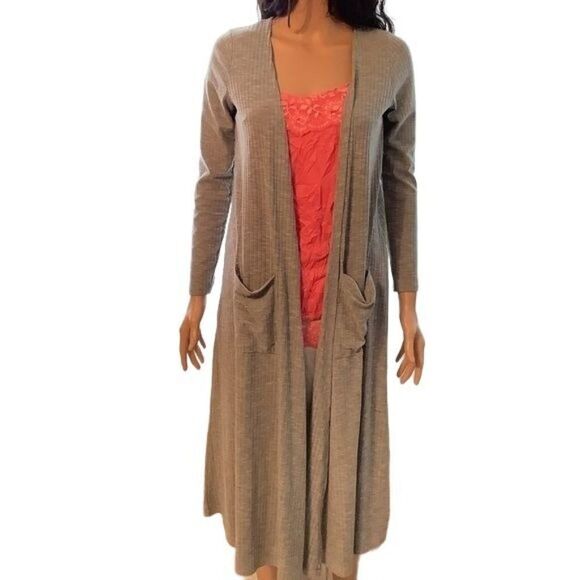 Lularoe long lightweight gray cardigan XS - Picture 1 of 3